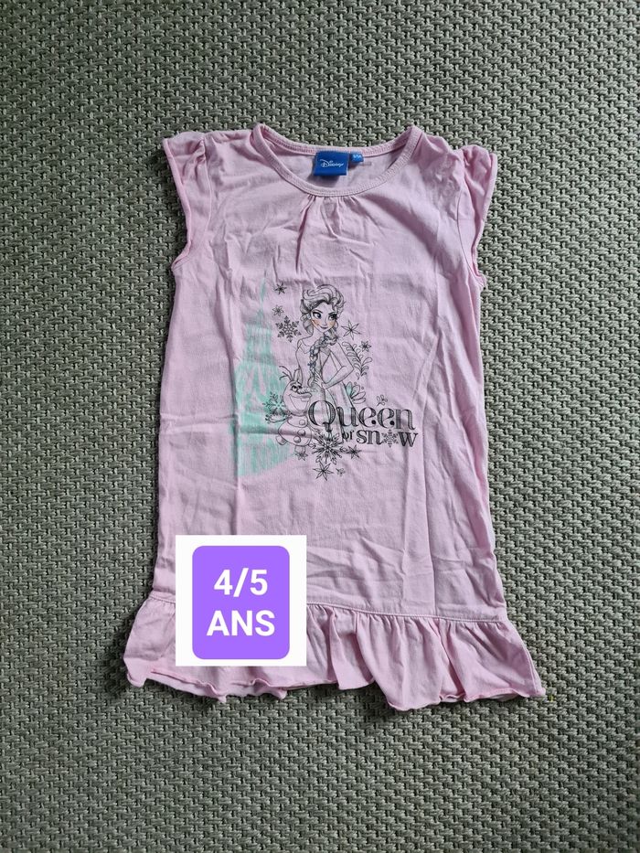 Robe rose clair "reine des neiges" - 4/5ans