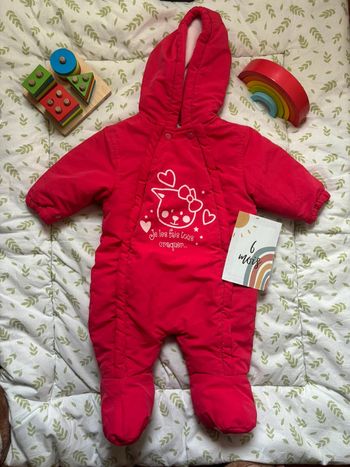 combinaison pilote à capuche ouverture entière devant 6 mois kimbaloo