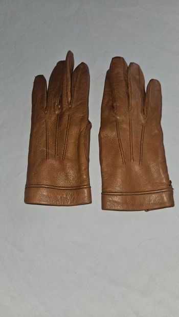 Gants marron cuir ou aspect cuir- petite taille 5 et demi- enfant ou main fine
