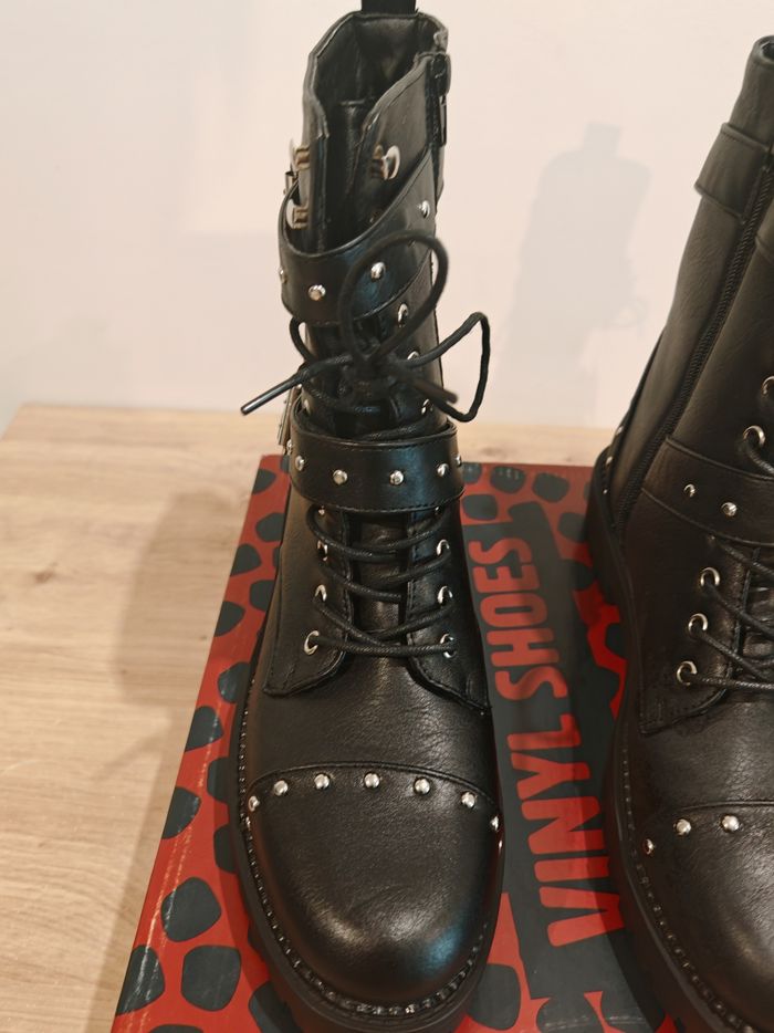 Bottines femme, taille 39, vinyl shoes - photo numéro 2
