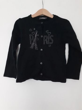 Gilet fille noir 4 ans In extenso