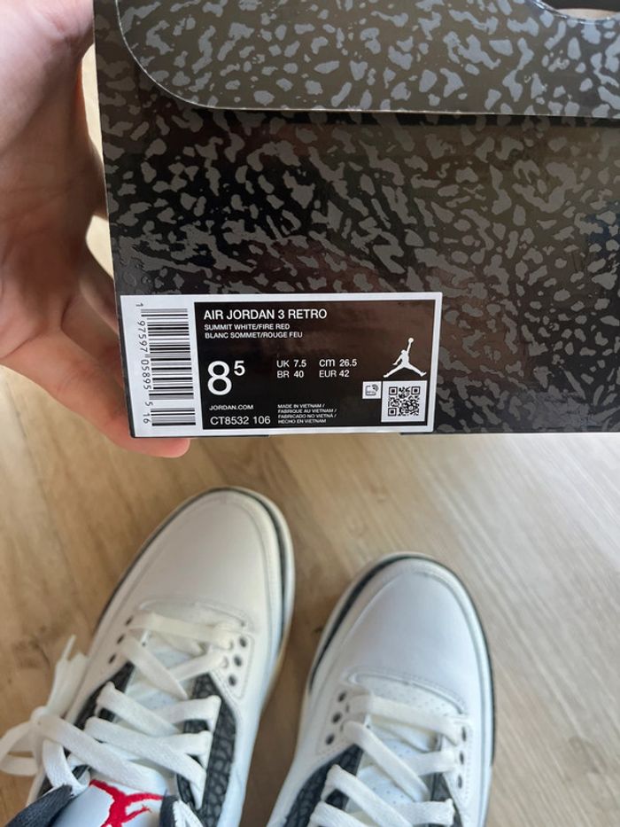 Air Jordan 3 Cement Grey 42 - photo numéro 6