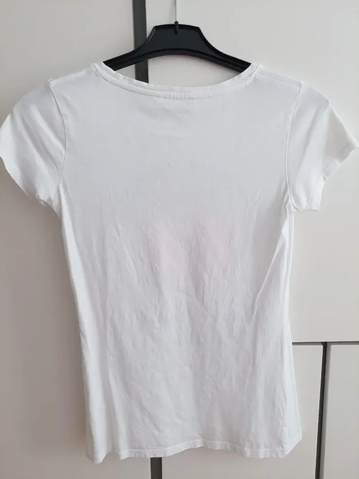 T-shirt Blanc Imprimé d'Été - photo numéro 4