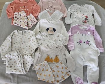 Lot 7 pyjamas 18 mois hiver fille