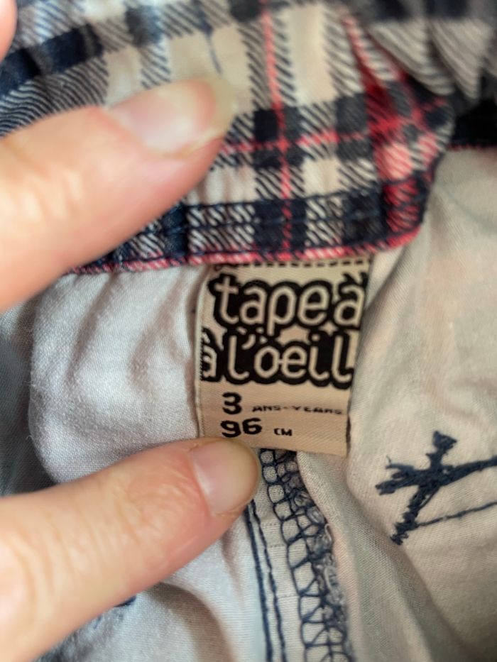 Bermuda à carreaux garçon TAO 3 ans - photo numéro 3
