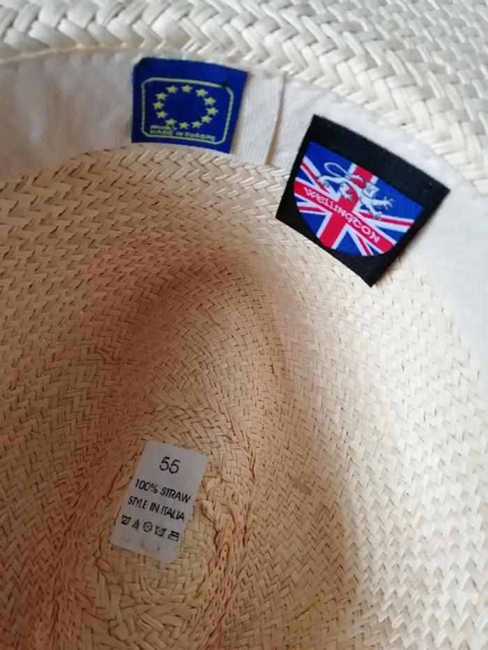 Chapeau de paille Wellington vintage rétro - photo numéro 3