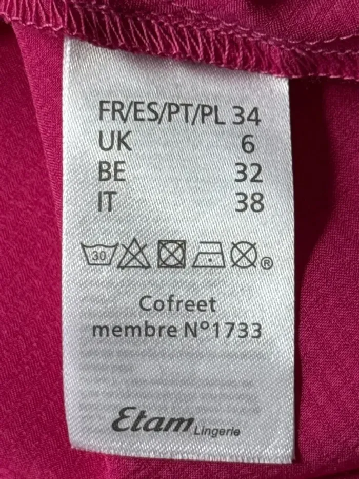 Caraco Etam neuf fluide satin rose 🌸 34 - photo numéro 5