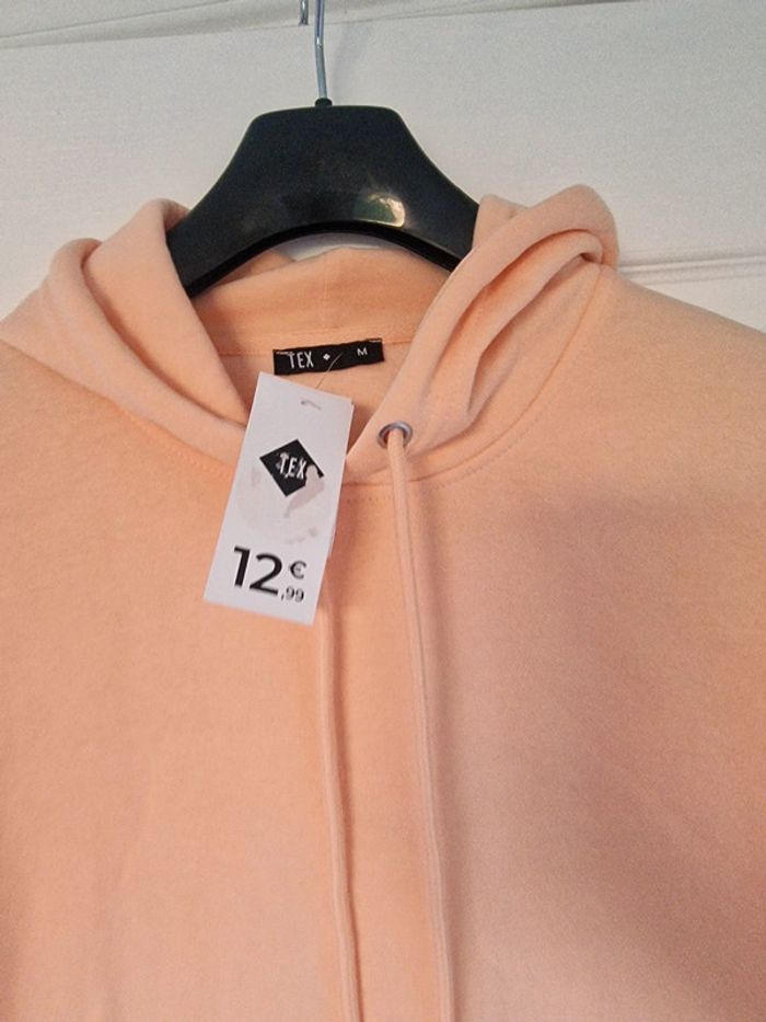 Sweat à capuches orange neon - photo numéro 4