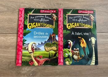 Lot 2 livres premières lectures Gigantosaures CP