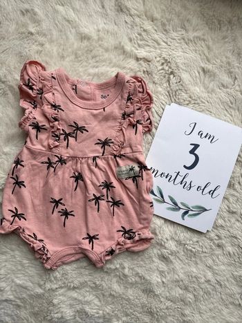 Barboteuse grenouillère palmier rose orgasmic Summer so cute 3 mois