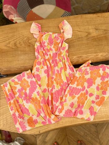 Combinaison longue  salopette pantalon d’été Zara 9 ans à fleurs