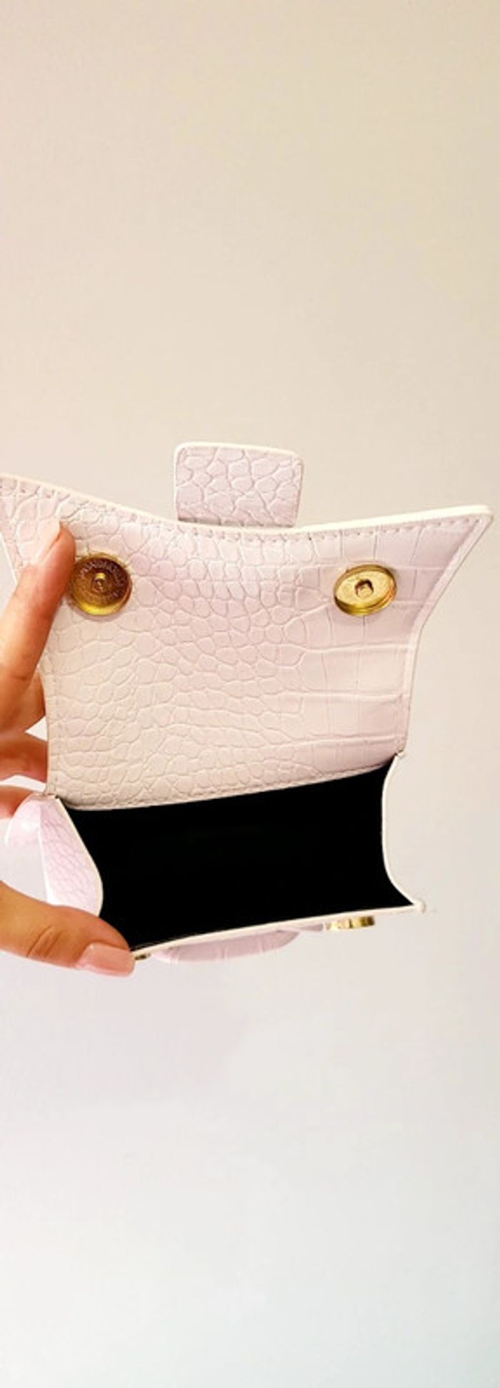 Sac a main blanc motif croco - photo numéro 3