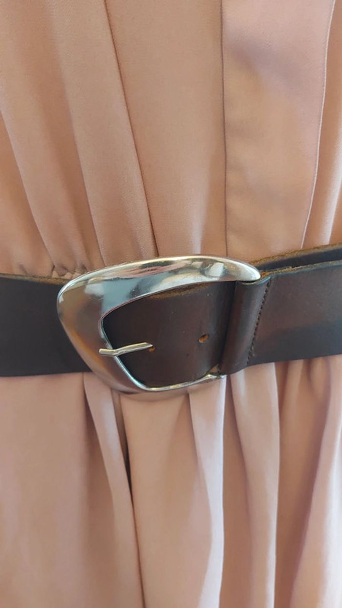 Ceinture en cuir Marron made in Italy 85cm - photo numéro 3