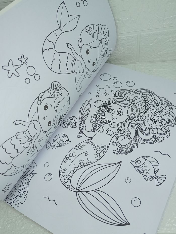 Livre de coloriage thème aquatique sirène - photo numéro 4