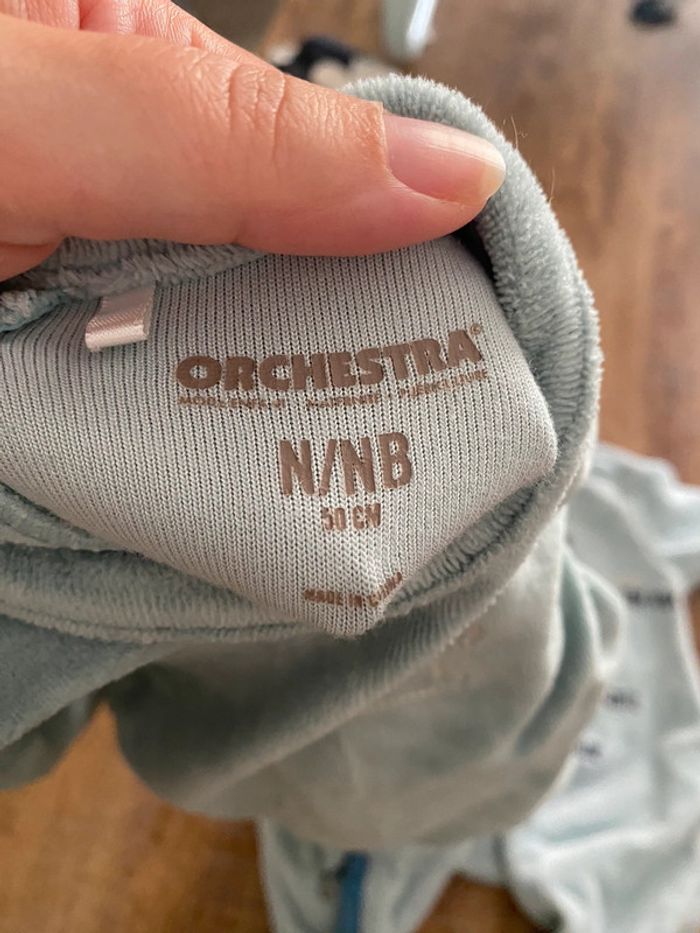 Pyjama en velours taille naissance Orchestra - photo numéro 2