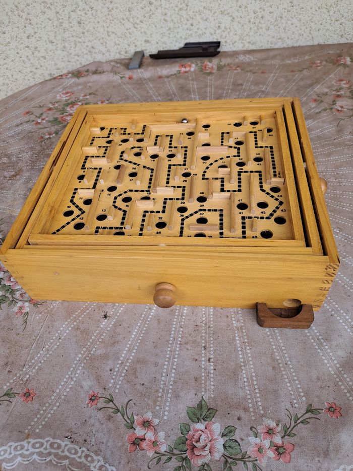 Jeu de labyrinthe en bois - photo numéro 4