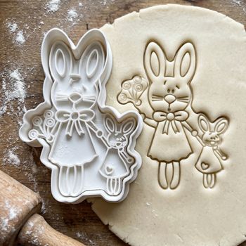 Emporte-pièce Biscuit Famille Lapins - Pâte à Sucre et Pâtisserie
