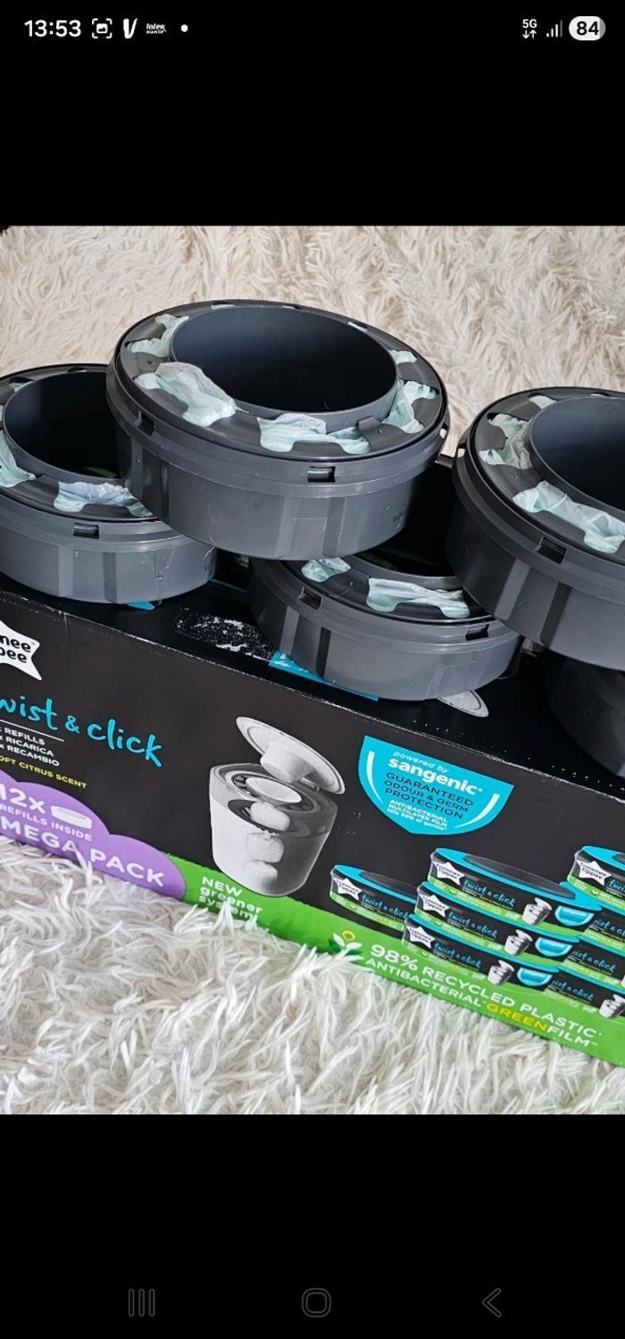 Lot de 5 recharges originales Twist & click Tommee Tippee neufs - photo numéro 2