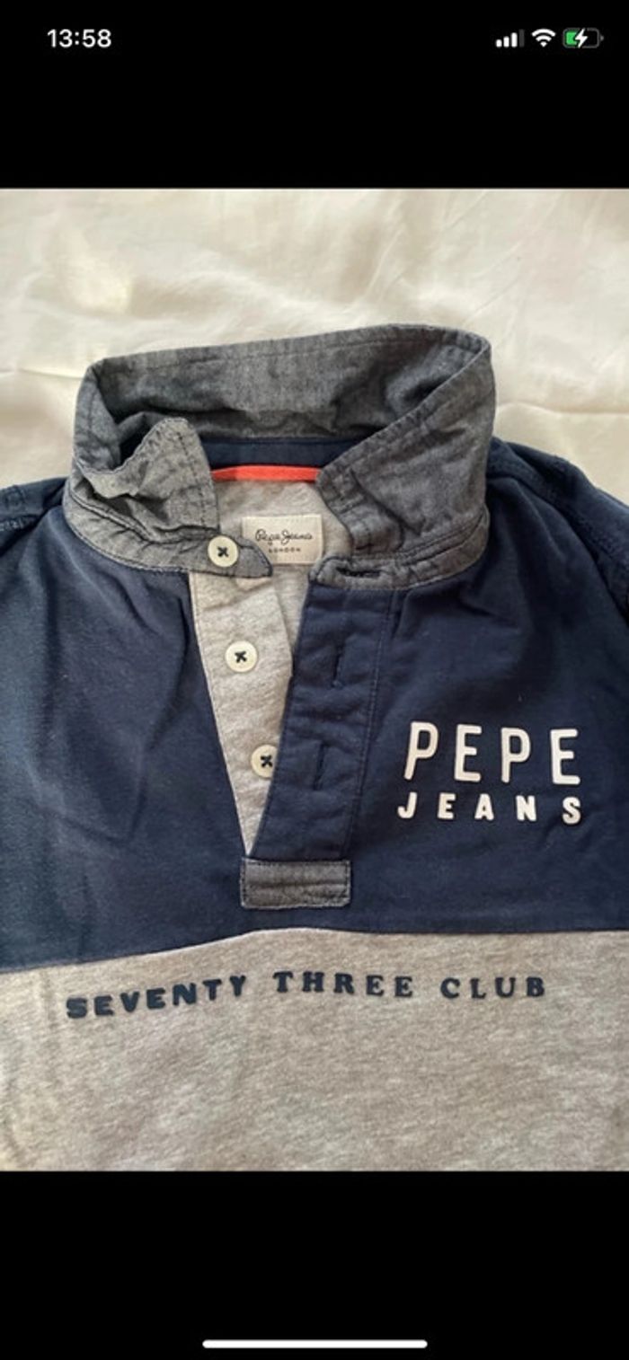 Polo manche longue 6 ans pépé jeans - photo numéro 2