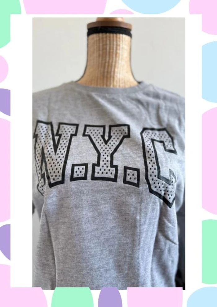 Sweat sans capuche gris H&M - photo numéro 3