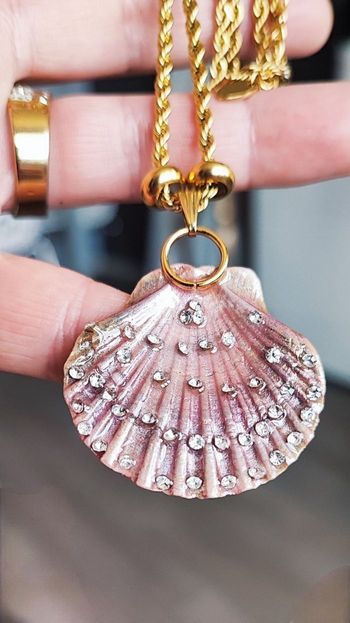 Collier été, bijoux artisanaux Marine coquillage naturel 