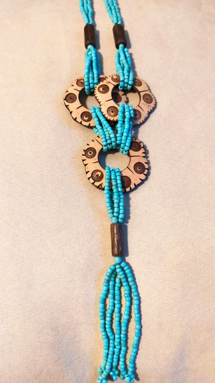 Collier ethnique turquoise – Collection Terre d’Ailleurs - photo numéro 3