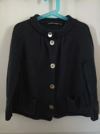 Gilet en laine marine Le Phare de la Baleine 6 ans