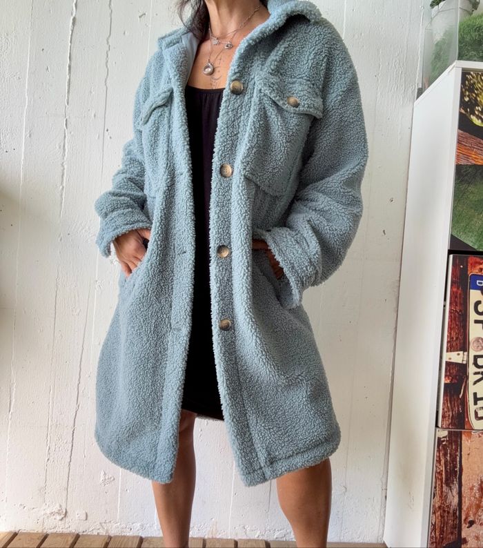 Veste manteau effet mouton taille M Bershka - photo numéro 2