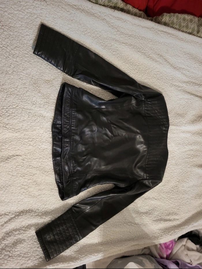 Veste en cuir de mouton noir ! - photo numéro 6