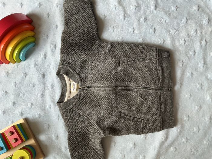 gilet zippé gris très chaud 3 mois tape à l'oeil - photo numéro 3