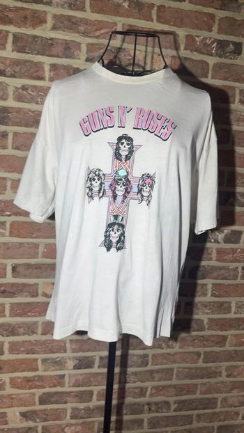 T-shirt blanc Guns N Roses Taille XXS/ XS  32 /34 Primark