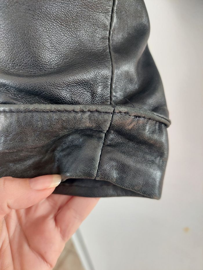 Blouson court en cuir - photo numéro 6