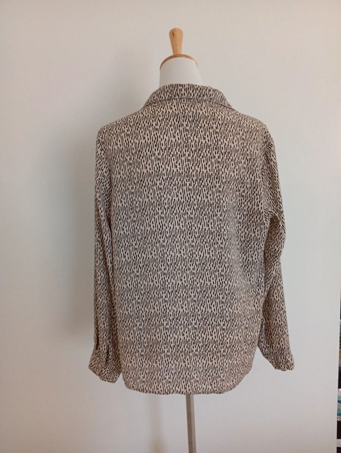 Chemise fluide noire et beige In Extenso taille 44 - photo numéro 2