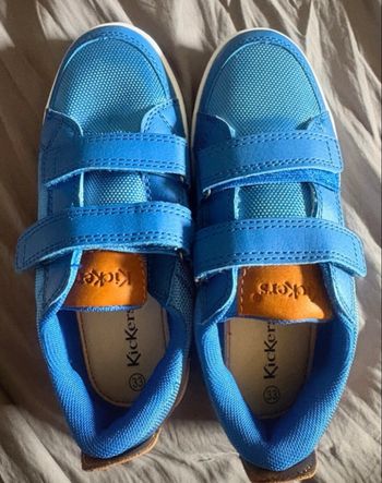 Baskets sneakers à scratch Kickers bleu 33 neuve