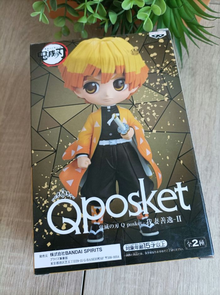 Figurine Zenitsu Agatsuma Demon Slayer Kimetsu no yaiba banpresto qposket Bandai
