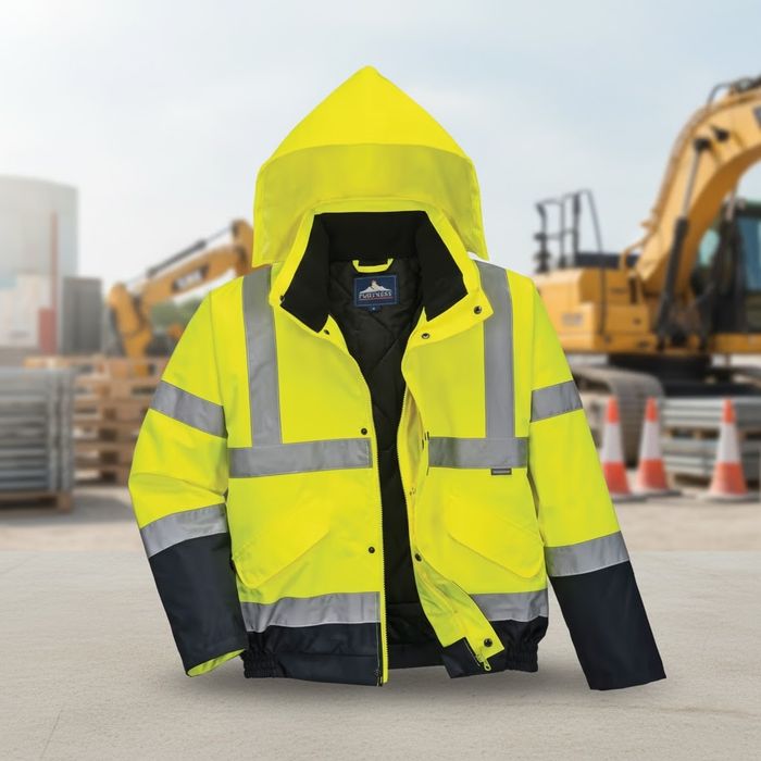 [NEUVE] Portwest Veste Chaude & Résistante à l'eau Haute Visibilité (Taille L)