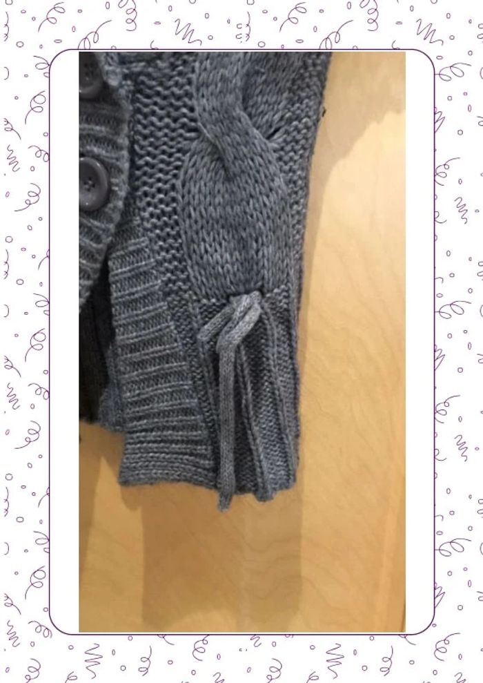 Veste cache cache grise en mohair Taille S - photo numéro 3