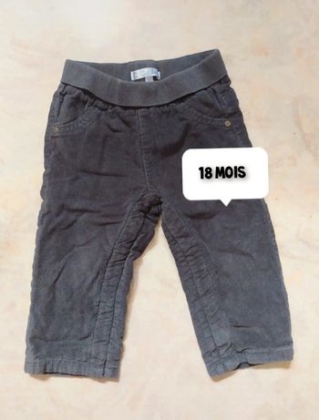 Pantalon velours gris