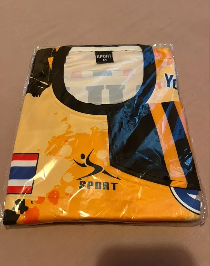🟠 Maillot Thaïlandais 🇹🇭 SINGHA – orange / manches longues – Taille M – neuf sous blister - photo numéro 3