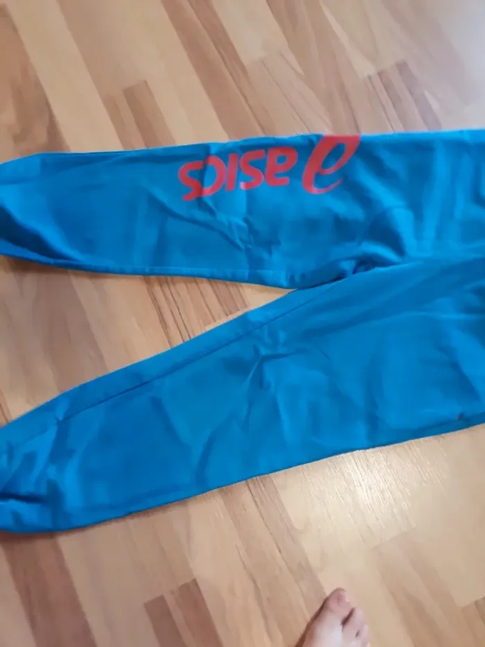 jogging asics 8 ans bleu - photo numéro 2