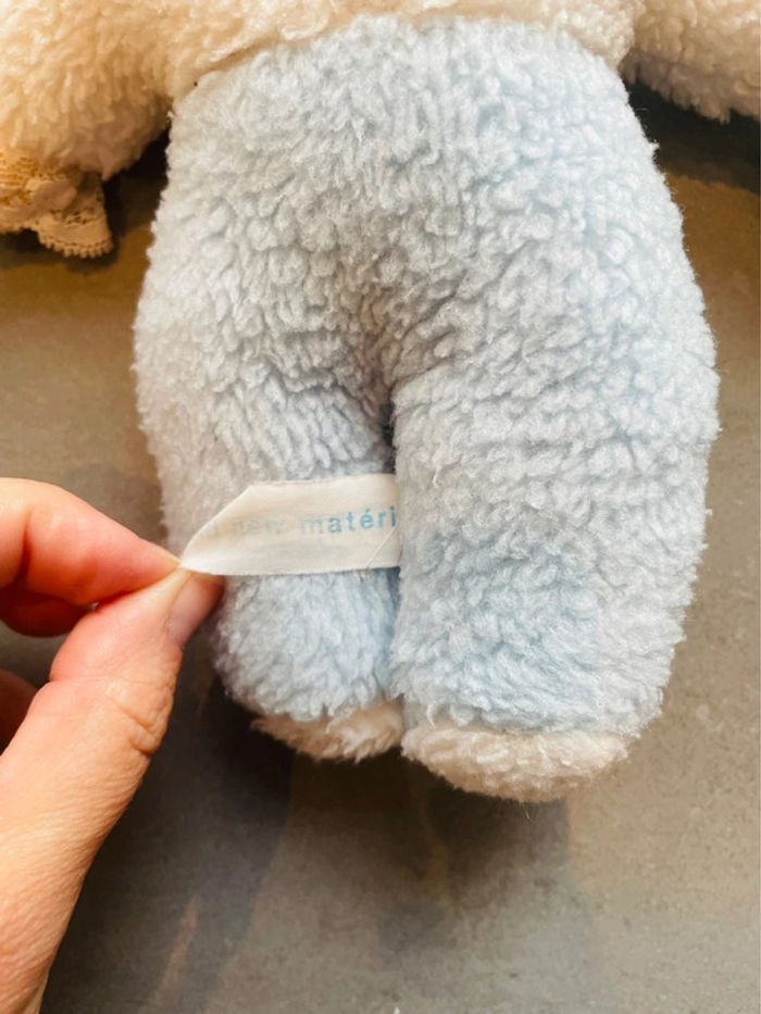 Lot peluche ancienne nounours et grelot - photo numéro 10