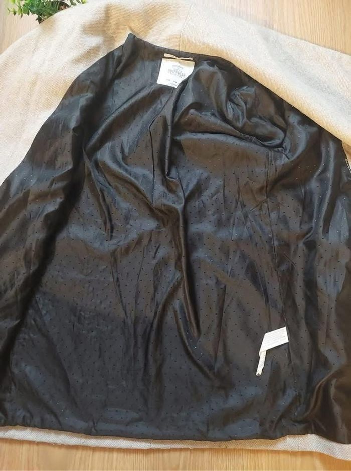 Manteau long bi matière beige/noir Bershka T.M BE 🧥 - photo numéro 6