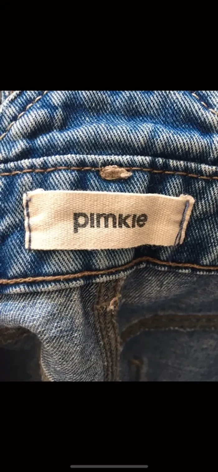 Salopettes short en jeans - photo numéro 5