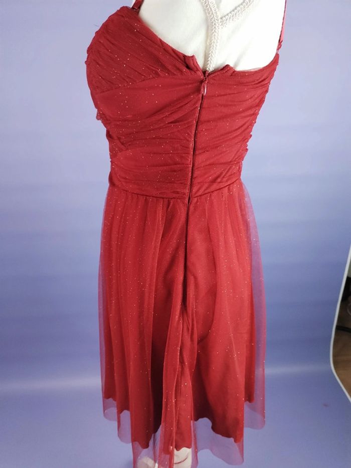 Robe rouge cocktail avec paillettes taille 36 - photo numéro 8