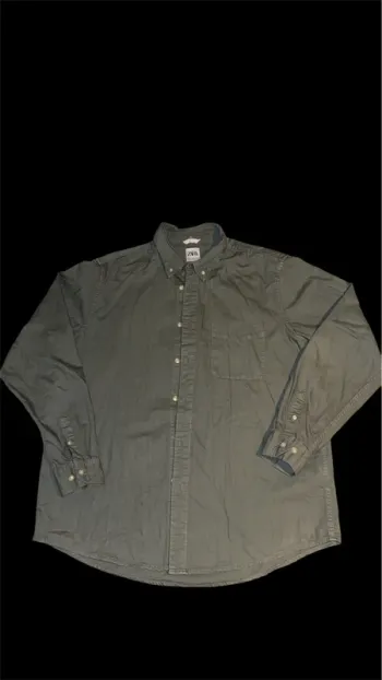 Chemise kaki homme manches longues Zara xl