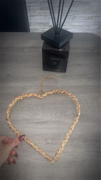 Suspension coeur en bois