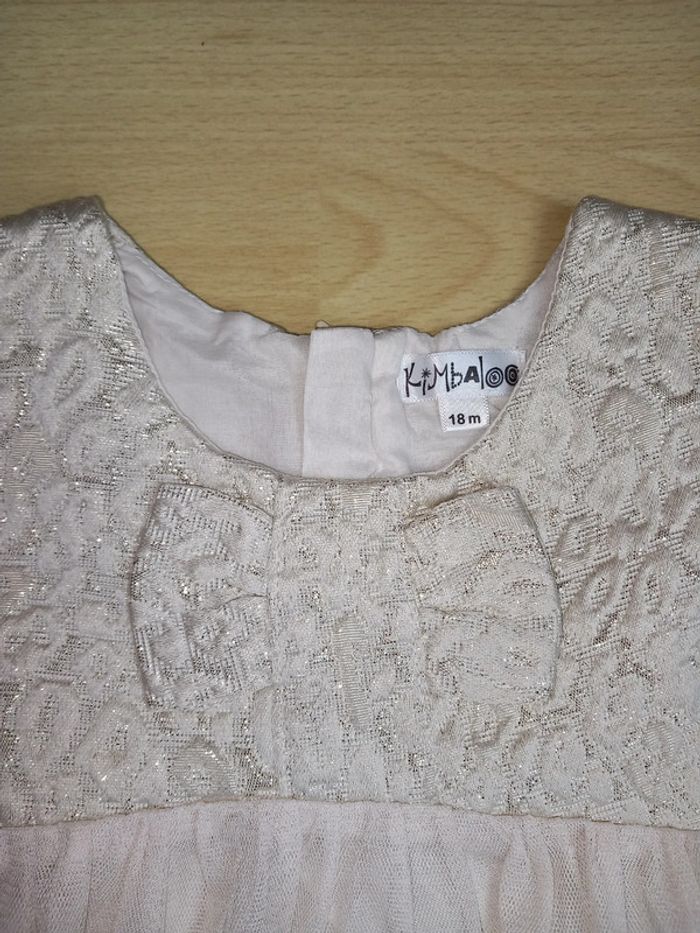 Robe élégante de cérémonie en tulle 18 mois état neuf - photo numéro 3