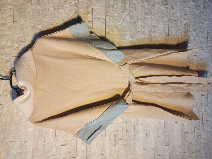 Robe Pull Beige et Jeans avec Strass Femme NEUF Taille L - photo numéro 7
