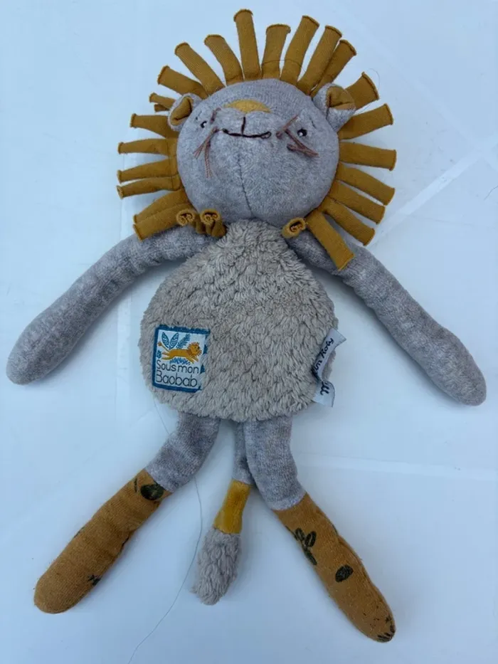 Doudou lion Moulin Roty Sous mon Baobab
