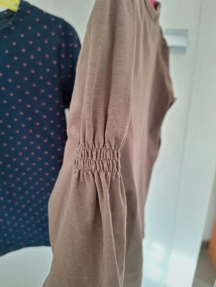 Lot 3 t-shirts 8 ans enfant fille NKY et Orchestra rose, bleu et marron - photo numéro 12